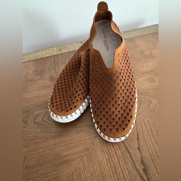 ILSE JACOBSEN Tulip 139 Suede Perforated Shoes Slip On Sneakers - Picture 10 of 16